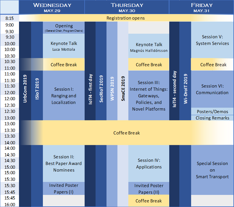 DCOSS 2019 program-schedule